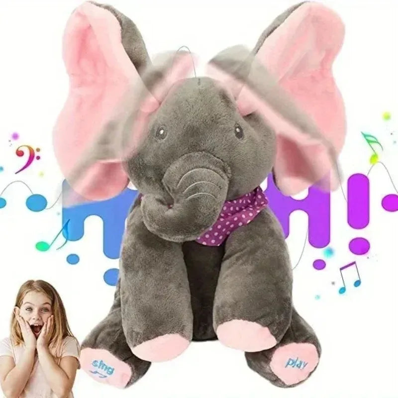 /Hide-and-seek Elephant Plush Toy Baby Hide-and-seek Game Toy Singing Interactive Musical Toys Gifts...