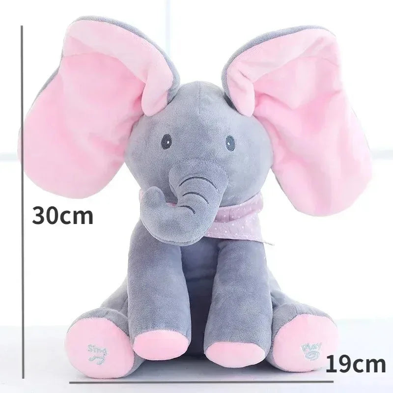 /Hide-and-seek Elephant Plush Toy Baby Hide-and-seek Game Toy Singing Interactive Musical Toys Gifts...