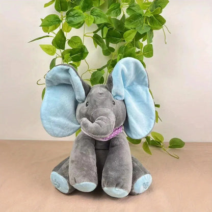 /Hide-and-seek Elephant Plush Toy Baby Hide-and-seek Game Toy Singing Interactive Musical Toys Gifts...