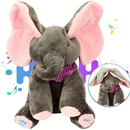 /Hide-and-seek Elephant Plush Toy Baby Hide-and-seek Game Toy Singing Interactive Musical Toys Gifts...
