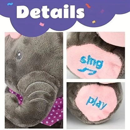 /Hide-and-seek Elephant Plush Toy Baby Hide-and-seek Game Toy Singing Interactive Musical Toys Gifts...