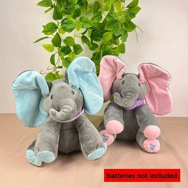 /Hide-and-seek Elephant Plush Toy Baby Hide-and-seek Game Toy Singing Interactive Musical Toys Gifts...